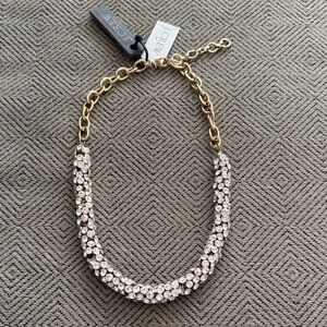 J. Crew NWT Gold and Silver Crystal Rhinestone Necklace